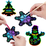 Rainbow Scratch Art Kit Christmas Scratch Off Cards Paper Set