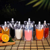 Set of 30Pcs 250ML Clear Stand up Spout Pouch with Leak Proof Caps