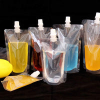 Set of 30Pcs 250ML Clear Stand up Spout Pouch with Leak Proof Caps