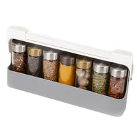 Kitchen Cabinet Under Shelf Spice Organizer Seasoning Bottles Storage Rack