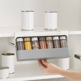 Kitchen Cabinet Under Shelf Spice Organizer Seasoning Bottles Storage Rack