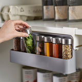 Kitchen Cabinet Under Shelf Spice Organizer Seasoning Bottles Storage Rack