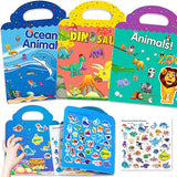 3 Pack Reusable Early Learning Kids Educational Stickers Books Set