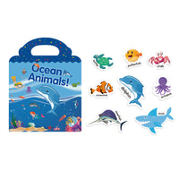 3 Pack Reusable Early Learning Kids Educational Stickers Books Set