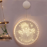 Christmas Led Decoration Lights 3D Window Decoration Light-Snowman