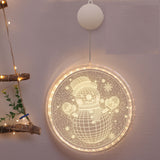 Christmas Led Decoration Lights 3D Window Decoration Light-Snowman