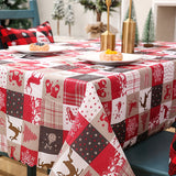 Christmas Tablecloth Rectangle Table Cover Cloth Xmas Dinner Party Decor Style 1