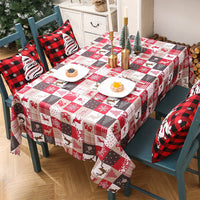 Christmas Tablecloth Rectangle Table Cover Cloth Xmas Dinner Party Decor Style 1