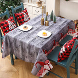 Christmas Tablecloth Rectangle Table Cover Cloth Xmas Dinner Party Decor Style 3