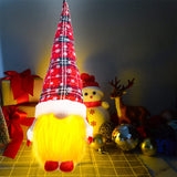 Christmas Gnome Santa with Light Ornament Xmas Decor-Red