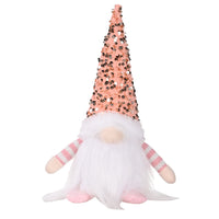 Christmas Gnome Santa with LED Light Plush Doll Ornament Tree Xmas Decor Pink