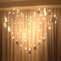 LED Hanging Picture Photo Peg Clip Fairy String Lights Wedding Home Decor