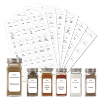 6 Sheets DIY Spice Storage Jar Labels Stickers Decals Kit