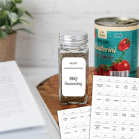 6 Sheets DIY Spice Storage Jar Labels Stickers Decals Kit