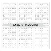 6 Sheets DIY Spice Storage Jar Labels Stickers Decals Kit