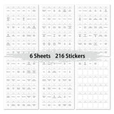 6 Sheets DIY Spice Storage Jar Labels Stickers Decals Kit