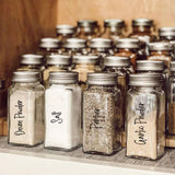 8 Sheets Kitchen Spice Herb Storage Jar Labels Stickers