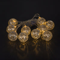 3M LED String Lights Disco Ball Party Battery Christmas Retro LED Mirror Balls Warm White