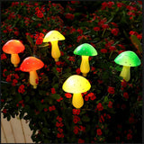 Solar Powered LED Mushroom Fairy String Light