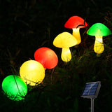 Solar Powered LED Mushroom Fairy String Light