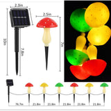 Solar Powered LED Mushroom Fairy String Light