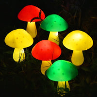 Solar Powered LED Mushroom Fairy String Light