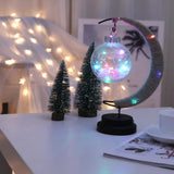 LED Table Lamp Hemp Rope Moon Desk Night Lamp-Four-color