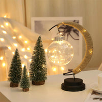 LED Table Lamp Hemp Rope Moon Desk Night Lamp-Warm White