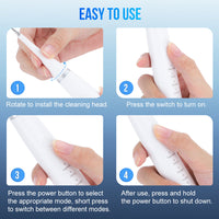 Sonic Electric Scaler Tartar Plaque Stain Remover Teeth Whitening Cleaner White