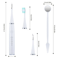 Sonic Electric Scaler Tartar Plaque Stain Remover Teeth Whitening Cleaner White