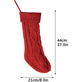 Knit Christmas Stockings with LED Light Xmas Home Decoration Red