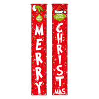 Christmas Banner Sign Xmas Door Banner Wall Hanging Party Decoration Style 1