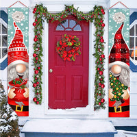 Christmas Banner Sign Xmas Door Banner Wall Hanging Party Decoration Style 2