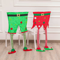 Christmas Back Chair Covers Xmas Elf Long Leg Seat Covers