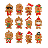 12pcs Set Gingerbread Man Christmas Tree Hanging Pendants