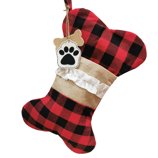 Christmas Stocking Ornament Xmas Tree Party Hanging Candy Bags Decor Bone Style