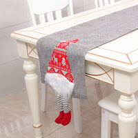 Christmas Table Runner Xmas Tablecloth Christmas Decoration Grey