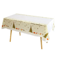 Christmas Disposable Rectangular Tablecloth Table Cloth Xmas Home Dinner Decor Style 1