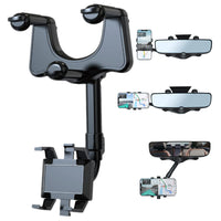 360 Degree Rotatable and Retractable Car Phone Holder Multifunctional Rearview Mirror