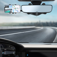 360 Degree Rotatable and Retractable Car Phone Holder Multifunctional Rearview Mirror