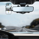 360 Degree Rotatable and Retractable Car Phone Holder Multifunctional Rearview Mirror