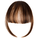 2Pcs Clip In on Bangs Fringe Fake Hair Extensions Front Neat Hair Light Brown