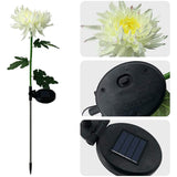 3Pcs Set Solar Power Chrysanthemum Ground Light Flower Lamp Outdoor Garden Decor