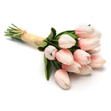 12Pcs Set Tulips Artificial Flowers LED Night Light Light Pink