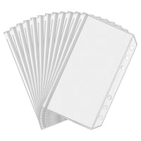 12pcs A6 Size Binder Pockets Clear Zipper Folders