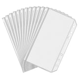 12pcs A6 Size Binder Pockets Clear Zipper Folders