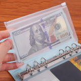 12pcs A6 Size Binder Pockets Clear Zipper Folders