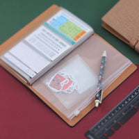 12pcs A6 Size Binder Pockets Clear Zipper Folders