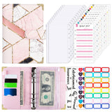 A6 Budget Binder Cash Envelopes Budget Planner with 12 Zipper Cash Envelopes Pink