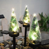 Set of 2pcs Solar LED Snowflake Christmas Tree Light Garden Decoration